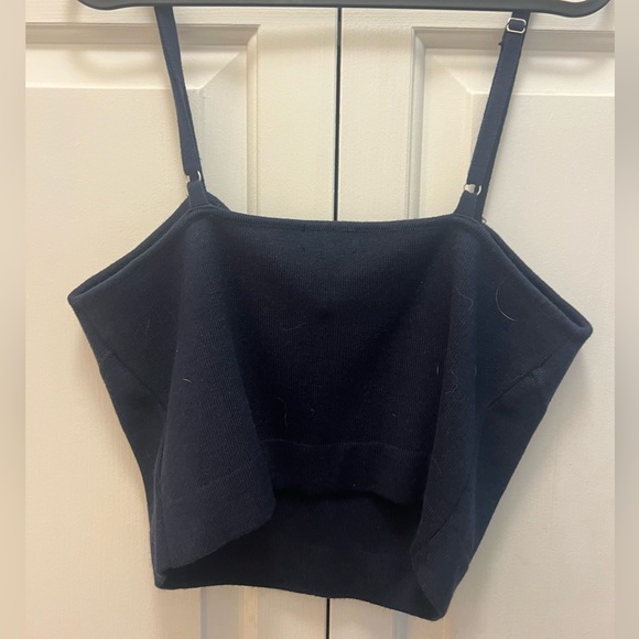 The Drop by Amazon Knit Catalina Bralette. Size L. NWT. Deep Navy Blue. - Picture 3 of 3